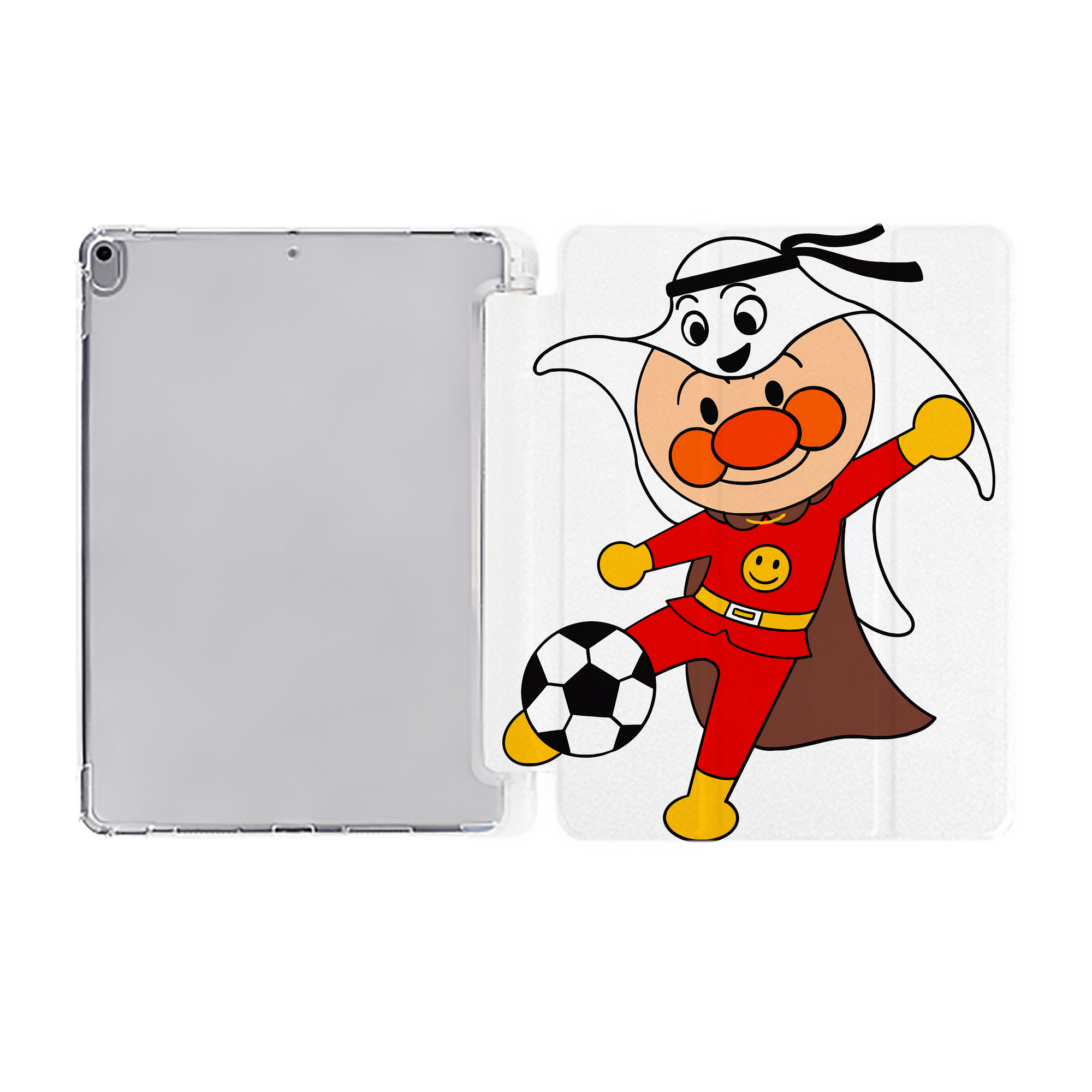 （画像用） アンパンマン Anpanman IPad ケース ペン収納付き 三つ折りスタンド PUレザー×シリコン 対応機種9.5/10.5/10.9インチ